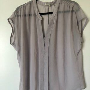 Red Haute Silver Button Down Top